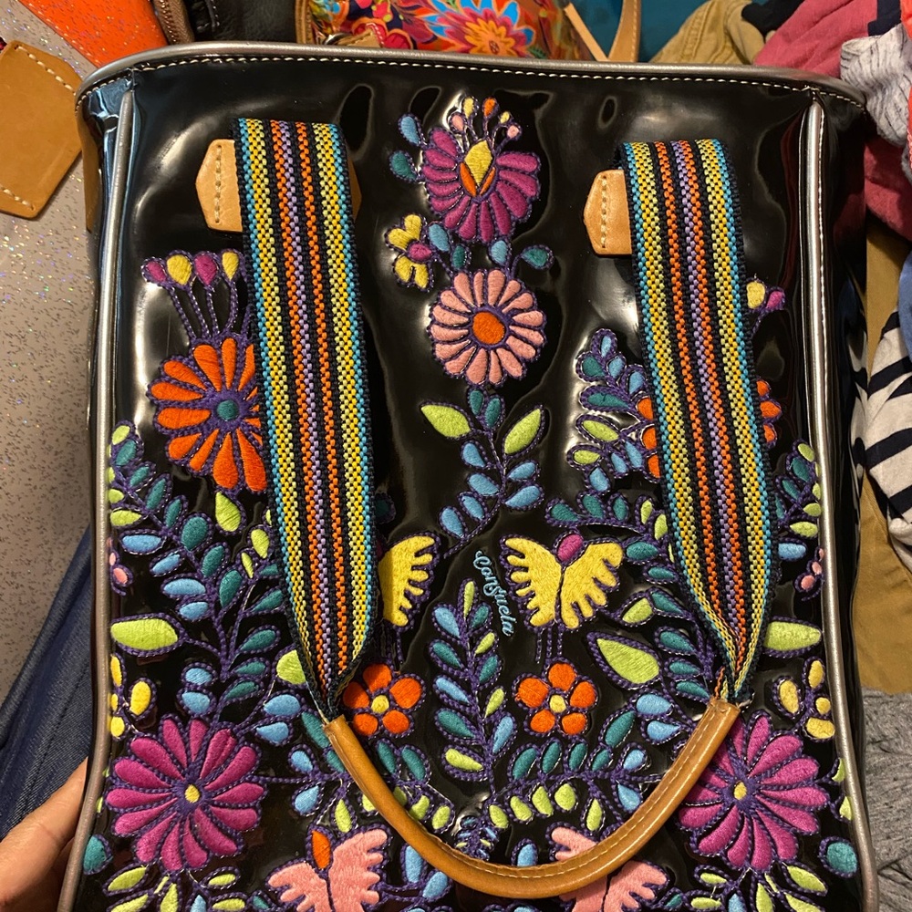 Consuela  tia chica tote Floral Embroidered Backpack
